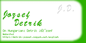 jozsef detrik business card